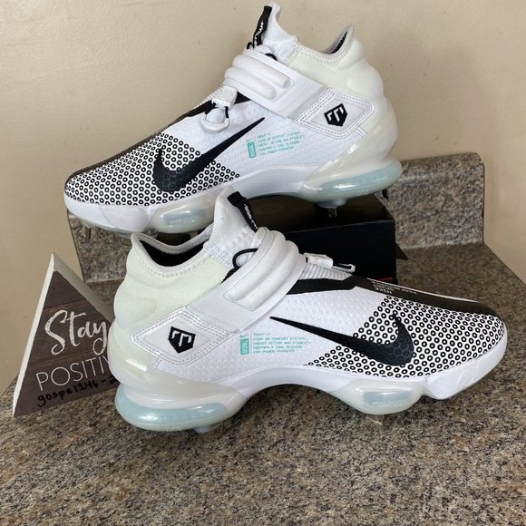Nike Force Zoom Trout 7 White Black Baseball Cleats CI3134-102 Men's Size 8.5 - Picture 4 of 10